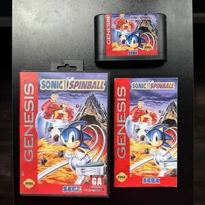 Sonic the Hedgehog: Spinball (Sega Genesis, 1993) Complete CIB Case/Manual/Game